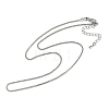Brass Box Chain Necklace for Women NJEW-B118-01P-2