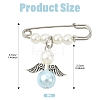 Iron Safety Pin Brooch JEWB-FS00003-4