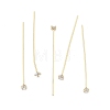 Brass Micro Pave Clear Cubic Zirconia Head Pins KK-M306-09G-02-2