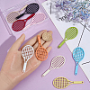 12Pcs 12 Colors Baking Paint Alloy Big Pendants FIND-SC0023-32-3