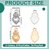 16Pcs 2 Colors 304 Stainless Steel Pendants STAS-HY0002-04-2