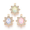 Alloy Glass Pendants PALLOY-N176-64KCG-2