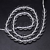 Round Natural Grade A Quartz Crystal Bead Strands G-H1648-8mm-01N-A-01-3