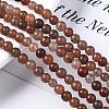 Natural Purple Aventurine Round Bead Strands G-E334-4mm-21-4