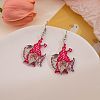 Valentine's Day Acrylic Dangle Earrings FS-WGA423C-09-1