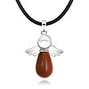 Angel Natural Red Jasper Pendant Necklaces OH8264-07-1