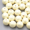 Spray Painted Style Acrylic Beads MACR-T010-10mm-07-1