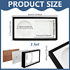 Wooden CD Display Stands with Glass ODIS-WH0108-098-2