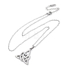Trinity Knot 304 Stainless Steel Pendant Necklaces Wish Note NJEW-H059-02P-4