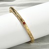 Artisan Engraved 304 Stainless Steel Rhinestone Bangles for Women BJEW-D456-01G-01-1