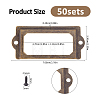 50Pcs Rectangle Iron Label Frame FIND-FH0018-09AB-2