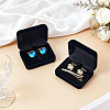 Portable Travel Velvet Jewelry Organizer Cases for Tie Clips CON-WH0089-248-4