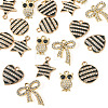 20Pcs 5 Styles Alloy Enamel Rhinestone Pendants ALRI-TA0001-46-3