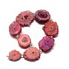 Natural Druzy Quartz Crystal Beads Strands G-F582-A14-2