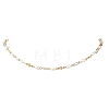 Natural Cultured Freshwater Pearl Rice Beaded Chain Necklaces NJEW-JN06404-2