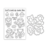 1 Sheet PVC Plastic Stamps DIY-BC0006-11-8