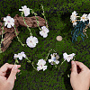 Flower Polyester with Iron wire Upper Arm Cuff Bangles for Women AJEW-GF0014-08C-3