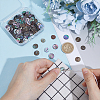 120Pcs 2 Styles Natural Paua Shell Buttons BUTT-ME0001-43-3