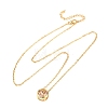 Brass Pave Cubic Zirconia Birth Stone Constellation Pendant Cable Chain Necklaces LS-NJEW-D334-01G-08-4