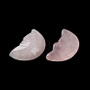 Natural Rose Quartz Carved Healing Moon with Human Face Figurines G-B062-06E-3
