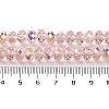AB Color Plated Transparent Electroplate Beads Strands EGLA-H104-06B-4