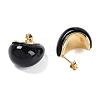 Teardrop Resin Stud Earrings EJEW-Z060-03G-02-2