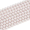 Frosted Glass Pearl Beads Strands GLAA-A044-08A-04-1