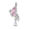 Brass Micro Pave Cubic Zirconia Pendants KK-A299-22P-02-1