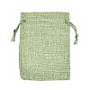 Polyester Imitation Burlap Packing Pouches Drawstring Bags ABAG-R005-14x10-02-3