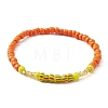 Glass Seed Beaded Stretch Bracelet for Women BJEW-JB09577-3