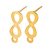 Infinity Shape 201 Stainless Steel Stud Earrings Findings STAS-Q251-06G-1