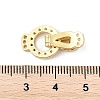 Brass Micro Pave Clear Cubic Zirconia Fold Over Clasps KK-P299-07G-3