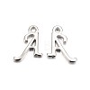 Platinum Plated Alloy Letter Pendants X-PALLOY-J718-01P-A-1