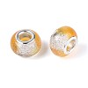 Transparent Resin Rondelle European Beads RESI-N044-02J-2