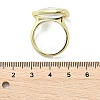 Heart Brass Natural Quartz Crystal Finger Rings RJEW-D304-01G-F-3