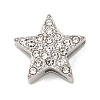 304 Stainless Steel Rhinestone Slide Charms STAS-P421-04C-P-1