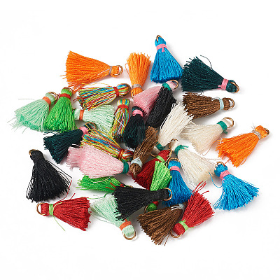 110Pcs 11 Colors Polyester Tassel Pendants FIND-TA0002-44-1