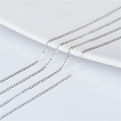 925 Sterling Silver Cable Chain Necklaces NJEW-BB71701-B-1