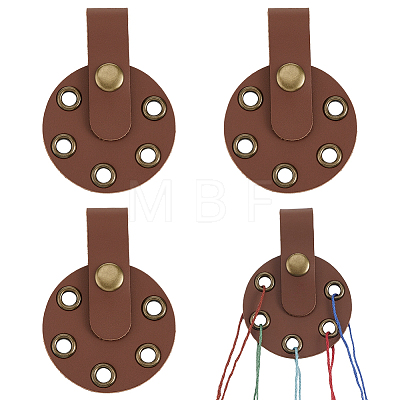 Imitation Leather with Alloy Yarn Divider TOOL-WH0155-256A-1
