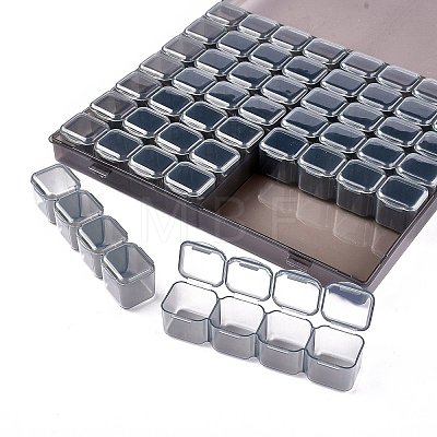 56 Grids Polypropylene(PP) Craft Organizer Case Storage Box CON-K004-07-1