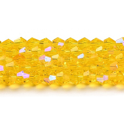 Transparent Electroplate Glass Beads Strands EGLA-A039-T3mm-L22-1