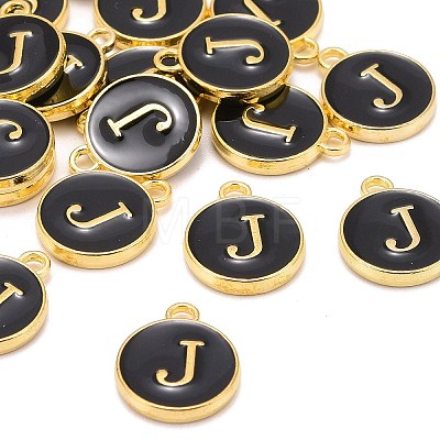 Golden Plated Alloy Charms LS-ENAM-S118-02J-1
