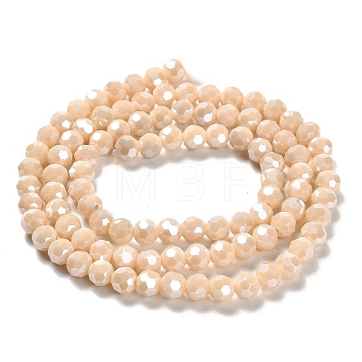 Electroplate Opaque Glass Beads Strands LS-EGLA-A035-P6mm-A05-1