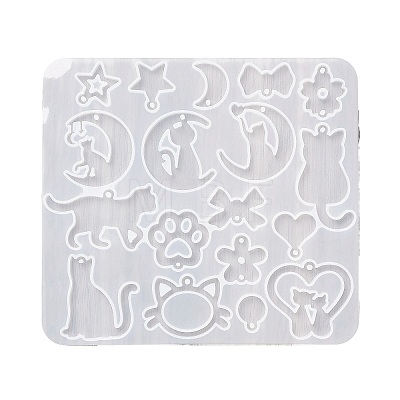 Kitten Earrings Pendants DIY Silicone Mold X1-DIY-Q033-08C-1