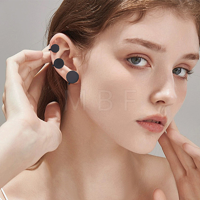 12Pcs 3 Styles 304 Stainless Steel Cuff Earrings EJEW-HS0001-36EB-1
