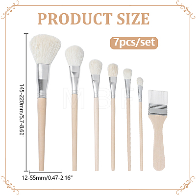 7Pcs Wool Painting Pen Brush Set AJEW-WH0485-80-1