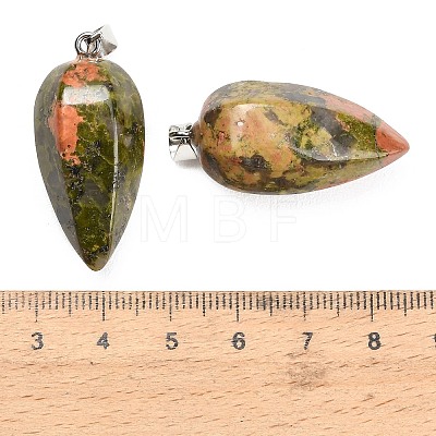 Natural Unakite Pendants GG-K002-16K-1