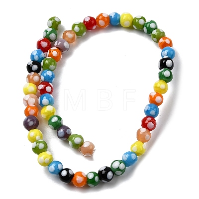 Handmade Lampwork Beads LAMP-D002-6mm-01C-1