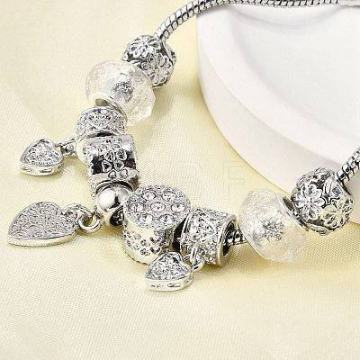 Alloy European Beads Charm Bracelets BJEW-F495-15P-1