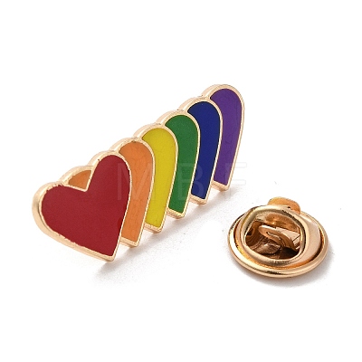 Pride Rainbow Theme Enamel Pins JEWB-G031-01J-1